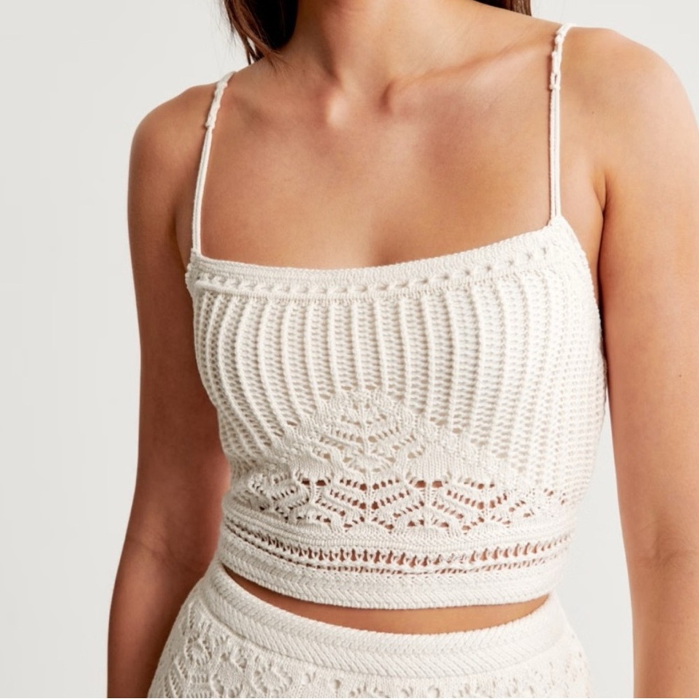 Abercrombie Macrame Knit Tank Top